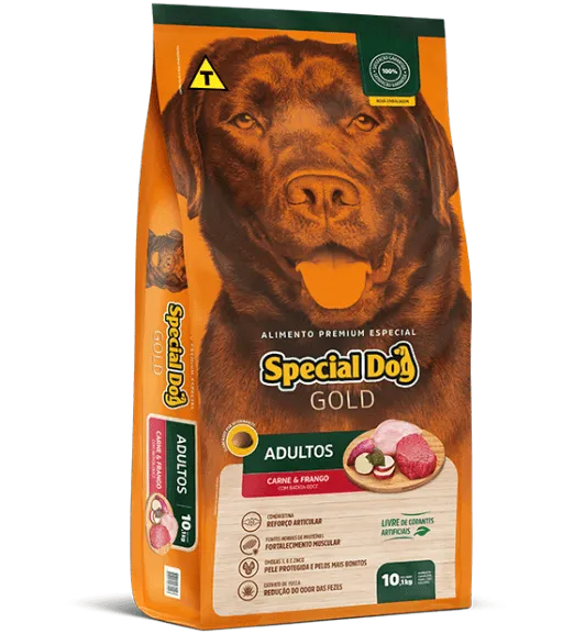 Special Dog Gold Carne, Frango e Batata Doce 15kg