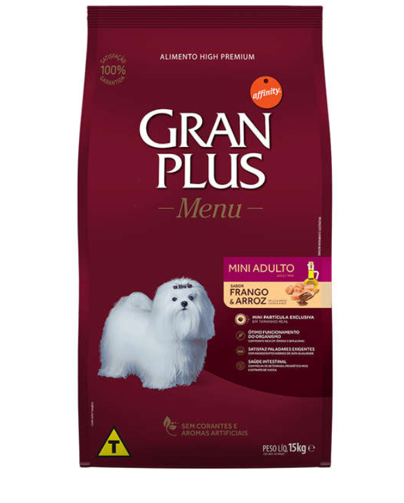 Gran Plus Menu Frango Arroz 15kg