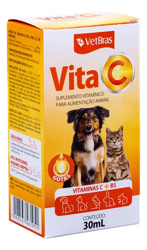 Vita C Suplemento Vitaminico para Alimentação Animal 30ml